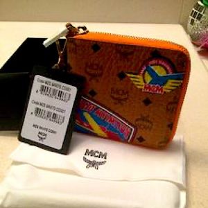 MCM Visetos travel wristlet